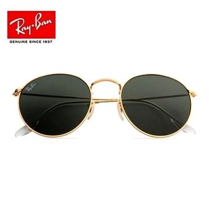 New - RayBan STORE DISPLAY Round Metal Green Lens RB3447